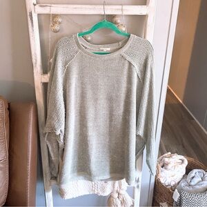 Easel Sage Green Pullover Sweater Size 1X